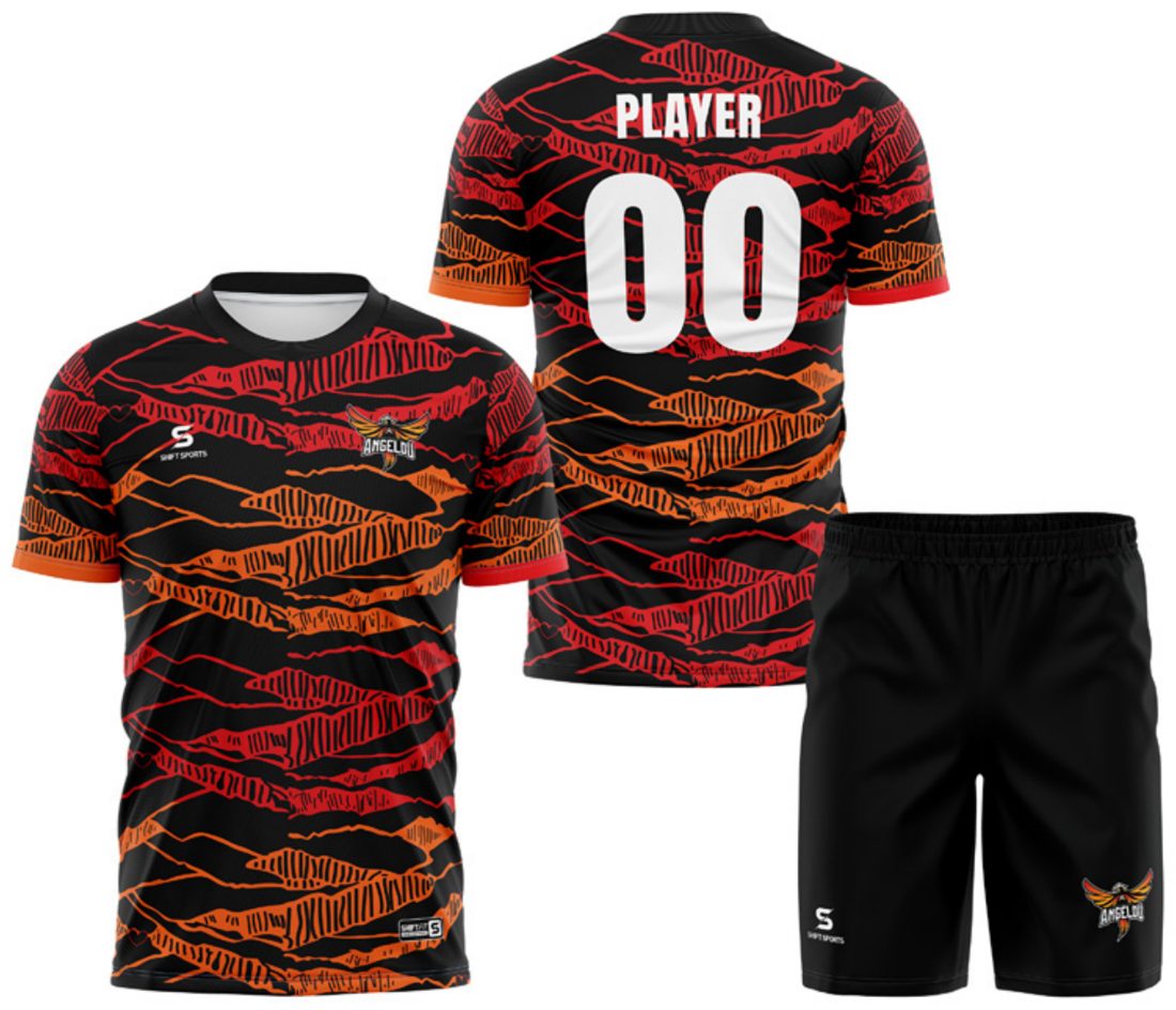 Custom flag football jersey design with bold numbers
