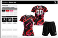 Red/Pink/Black women's game kit jersey for Team 1