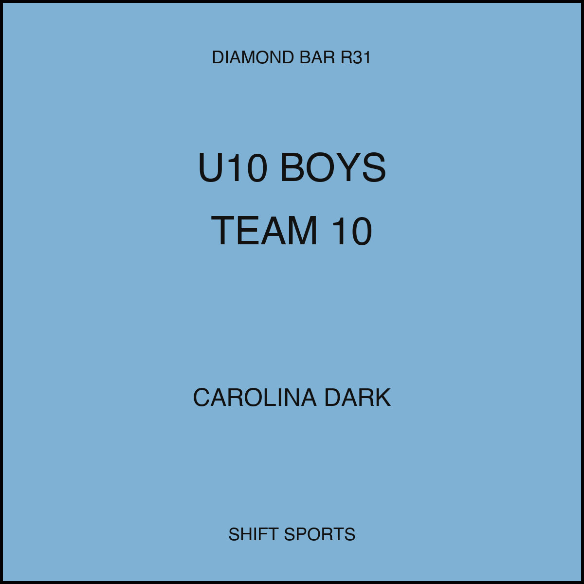 AYSO 31 — U10 Boys Team 10 — Carolina Dark — Game Kit