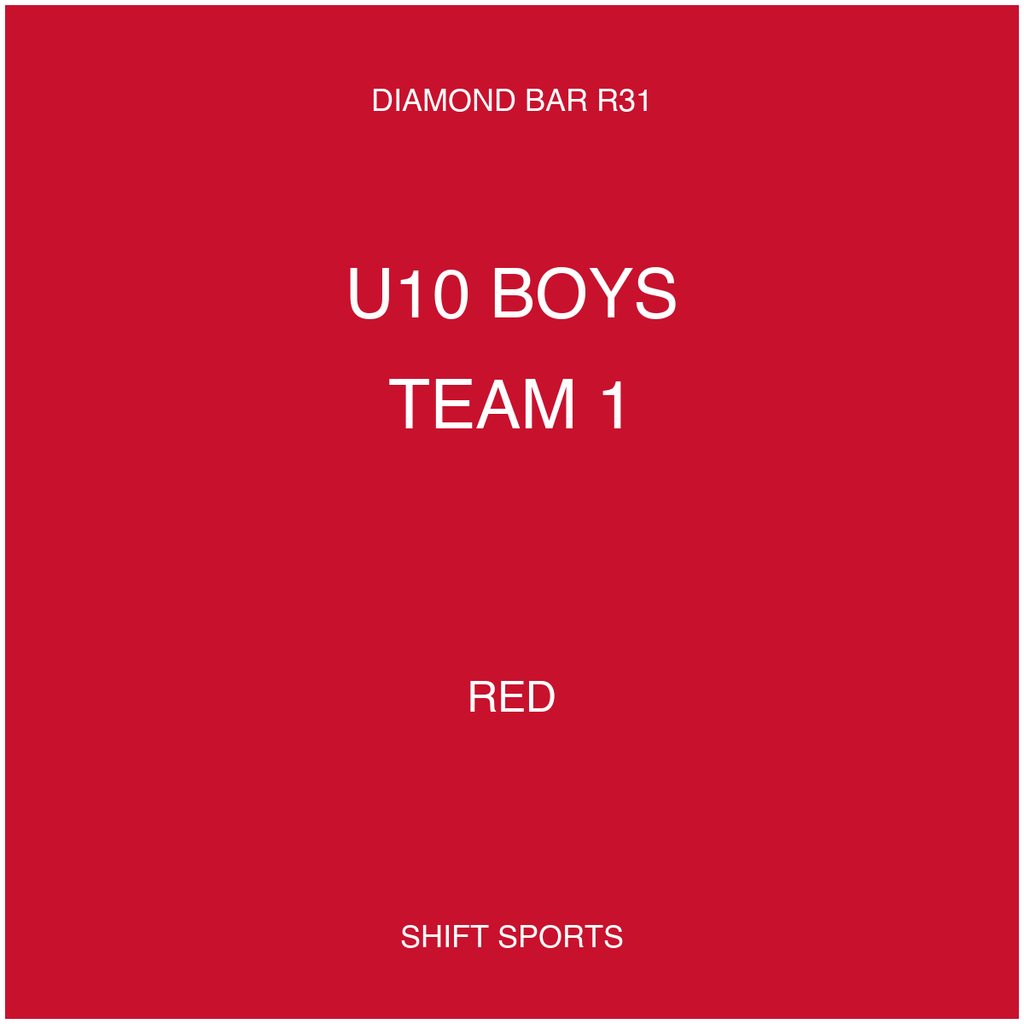 AYSO 31 — U10 Boys Team 1 — Red — Game Kit