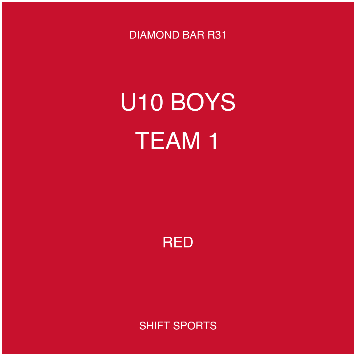 AYSO 31 — U10 Boys Team 1 — Red — Game Kit