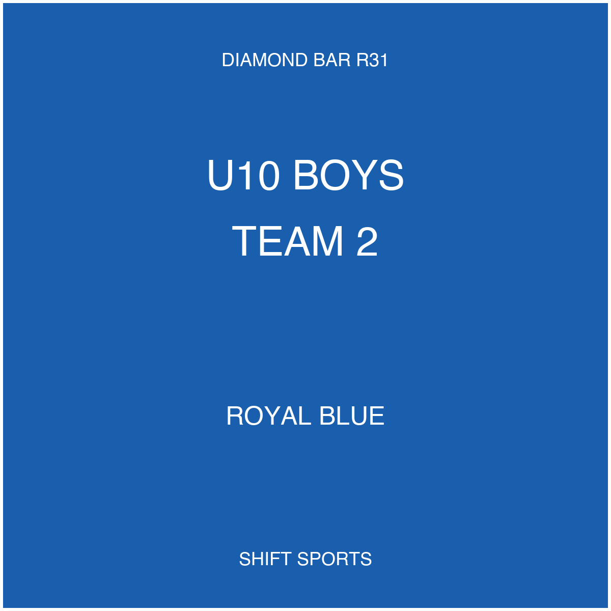 AYSO 31 — U10 Boys Team 2 — Royal Blue — Game Kit