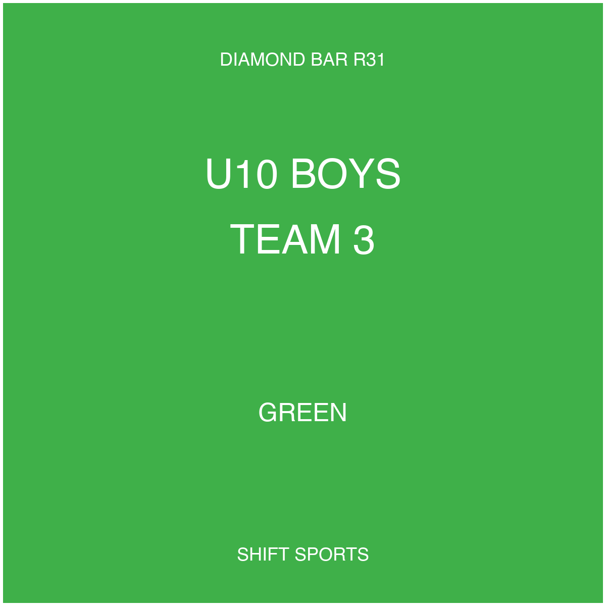 AYSO 31 — U10 Boys Team 3 — Green — Game Kit