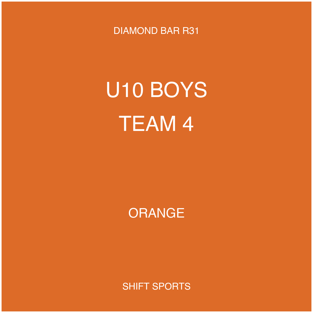 AYSO 31 — U10 Boys Team 4 — Orange — Game Kit
