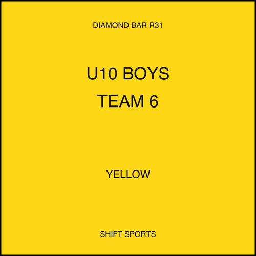 AYSO 31 — U10 Boys Team 6 — Yellow — Game Kit