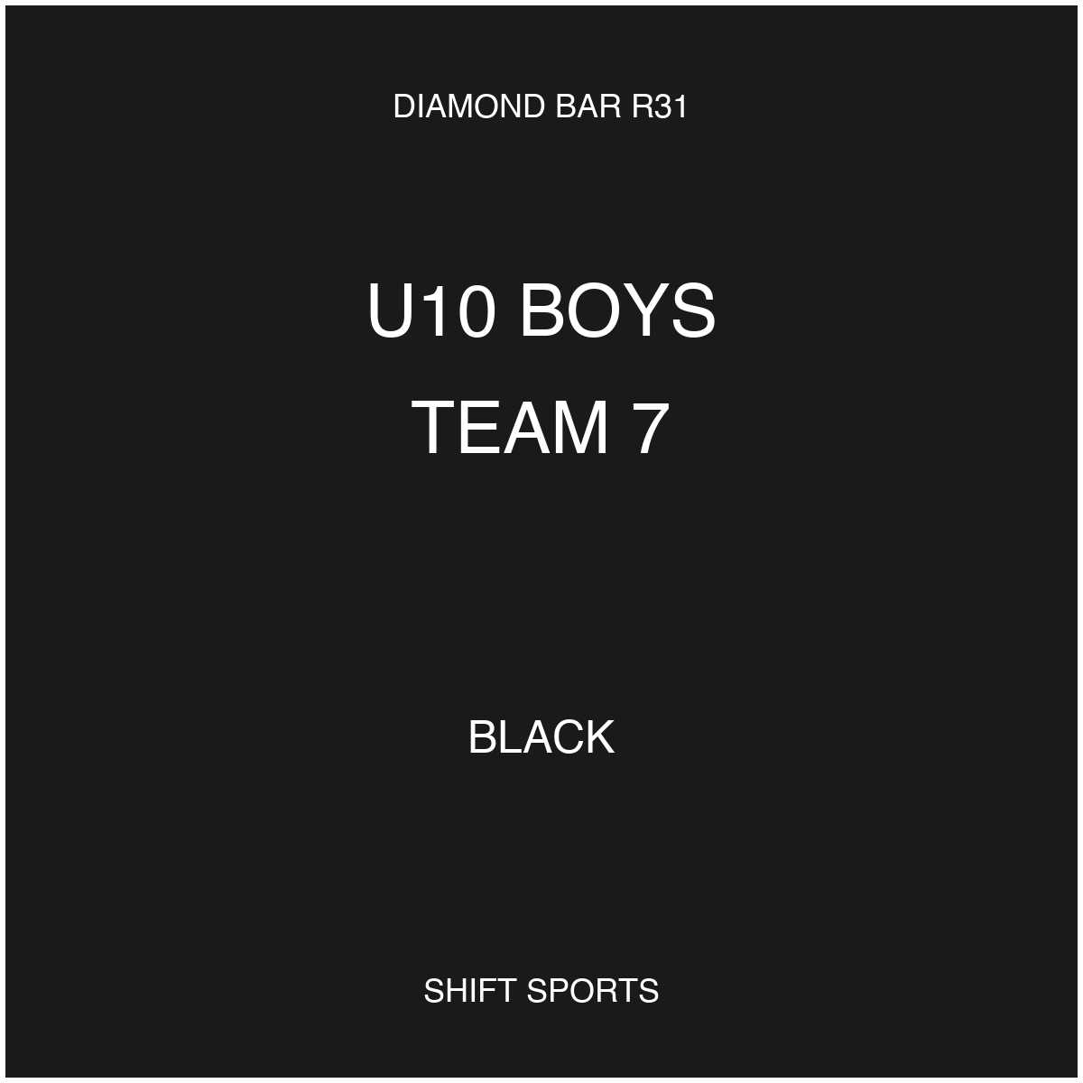 AYSO 31 — U10 Boys Team 7 — Black — Game Kit