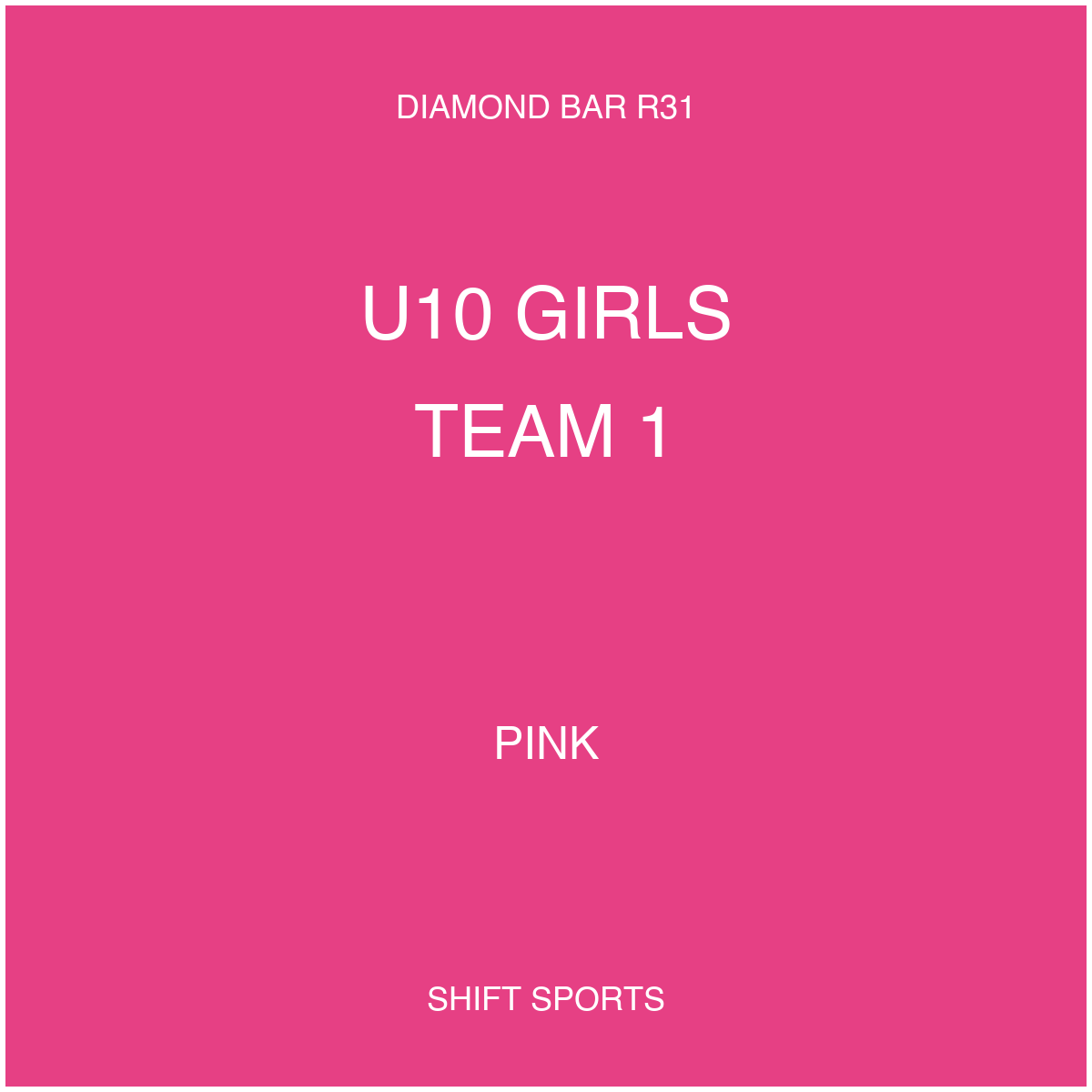 AYSO 31 — U10 Girls Team 1 — Pink — Game Kit