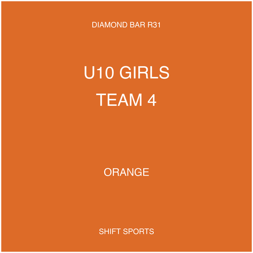 AYSO 31 — U10 Girls Team 4 — Orange — Game Kit