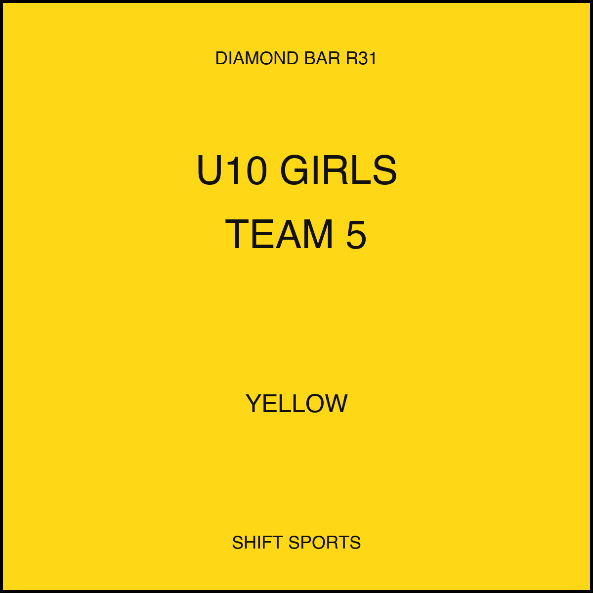 AYSO 31 — U10 Girls Team 5 — Yellow — Game Kit