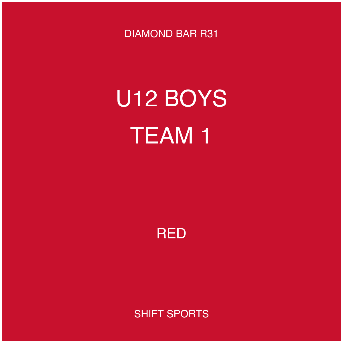 AYSO 31 — U12 Boys Team 1 — Red — Game Kit