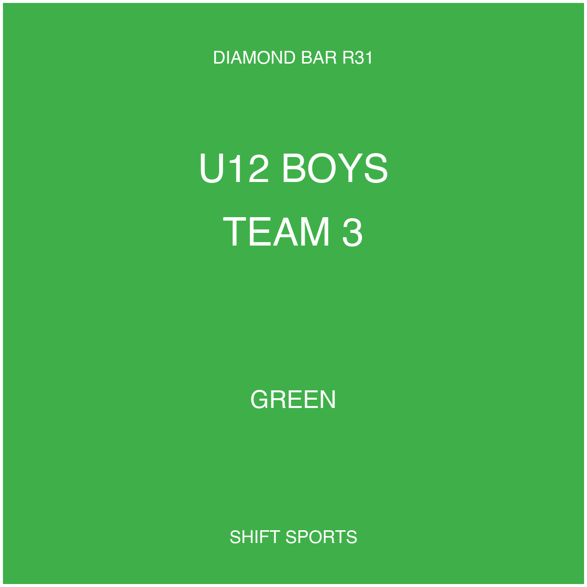AYSO 31 — U12 Boys Team 3 — Green — Game Kit