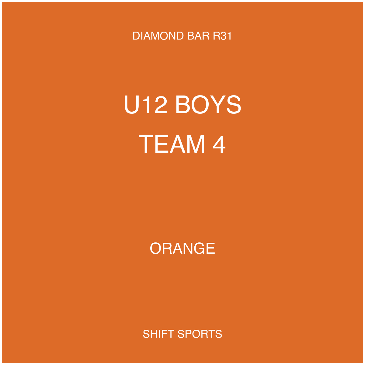 AYSO 31 — U12 Boys Team 4 — Orange — Game Kit