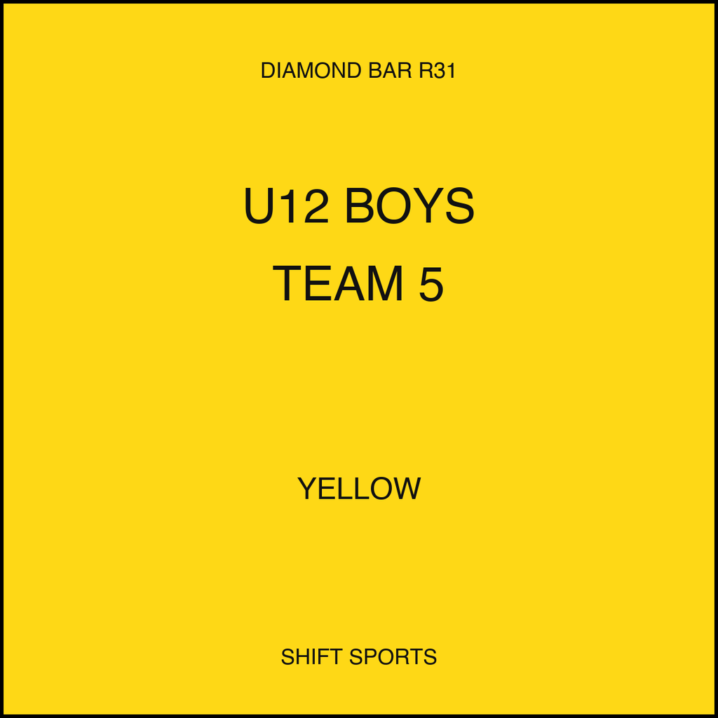 AYSO 31 — U12 Boys Team 5 — Yellow — Game Kit