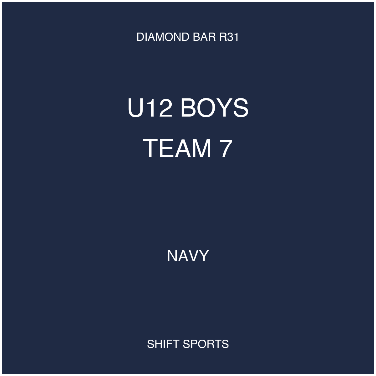 AYSO 31 — U12 Boys Team 7 — Navy — Game Kit