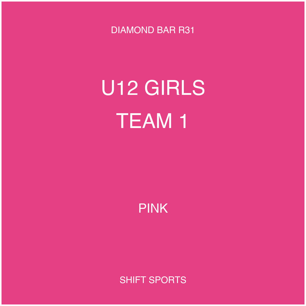AYSO 31 — U12 Girls Team 1 — Pink — Game Kit