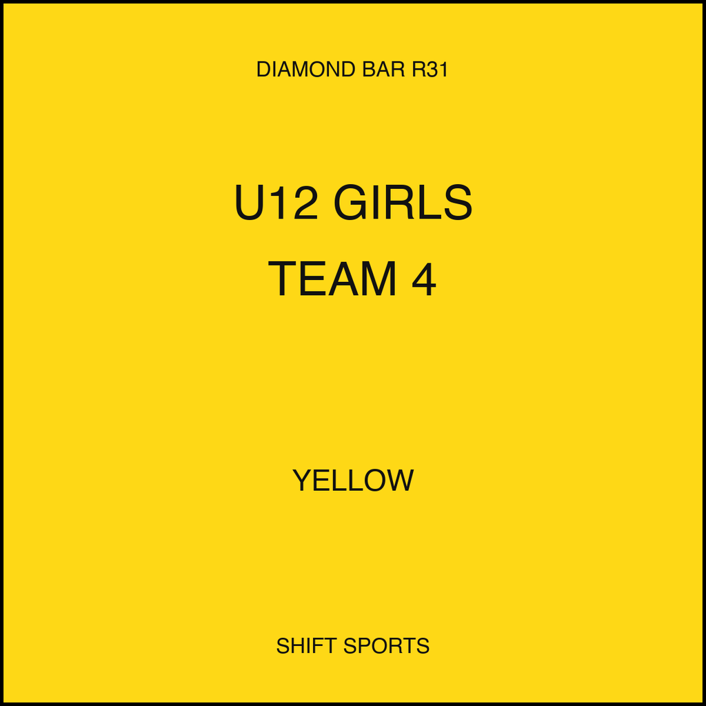 AYSO 31 — U12 Girls Team 4 — Yellow — Game Kit