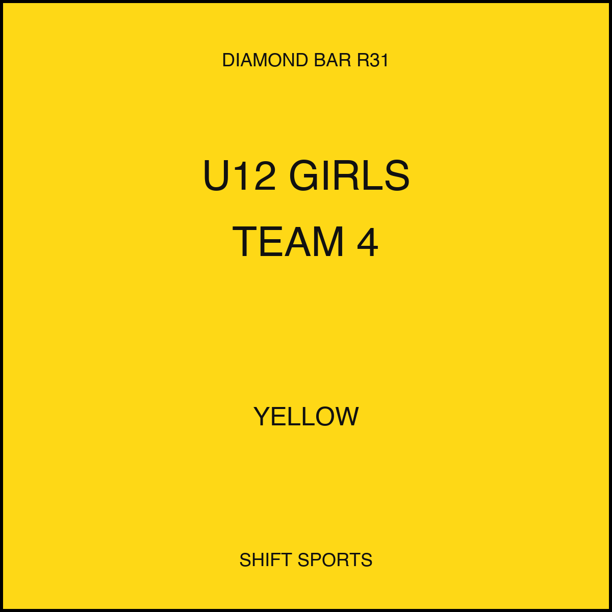 AYSO 31 — U12 Girls Team 4 — Yellow — Game Kit