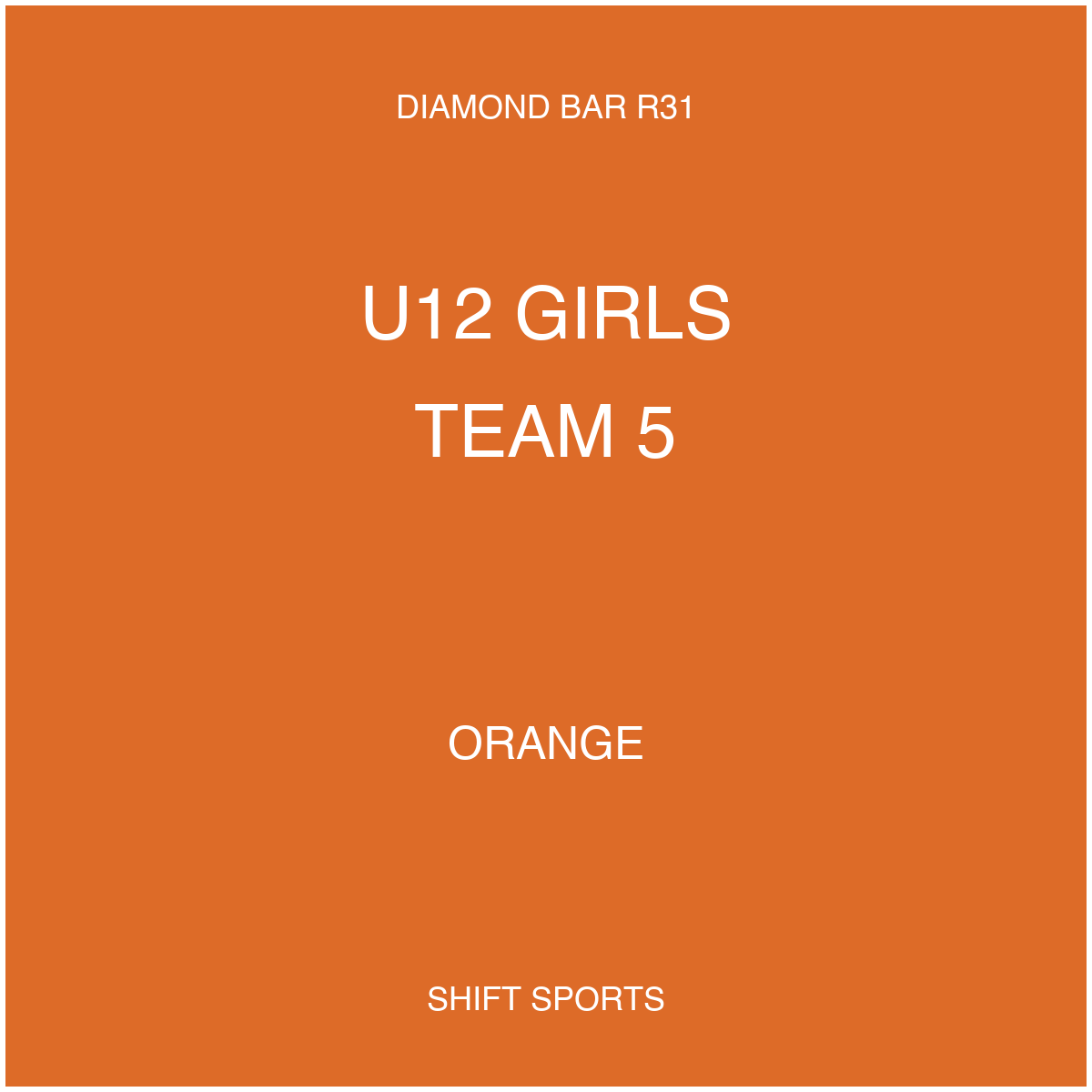 AYSO 31 — U12 Girls Team 5 — Orange — Game Kit