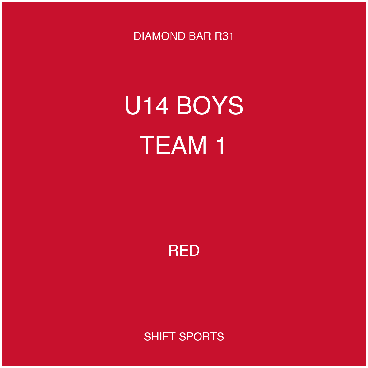 AYSO 31 — U14 Boys Team 1 — Red — Game Kit