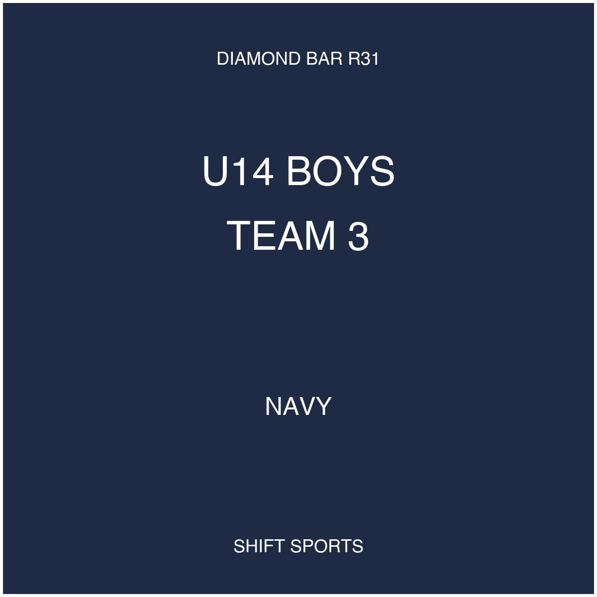 AYSO 31 — U14 Boys Team 3 — Navy — Game Kit