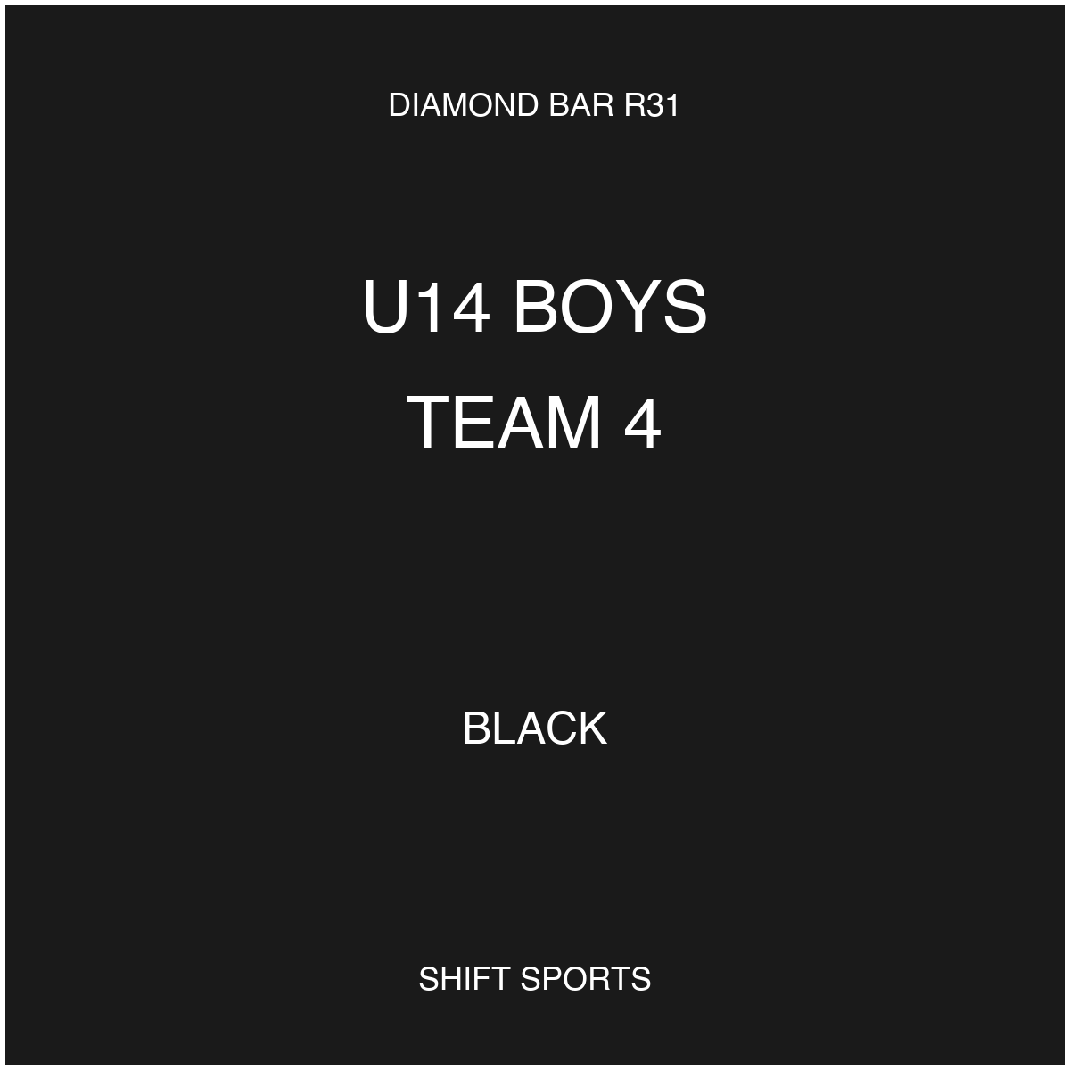 AYSO 31 — U14 Boys Team 4 — Black — Game Kit