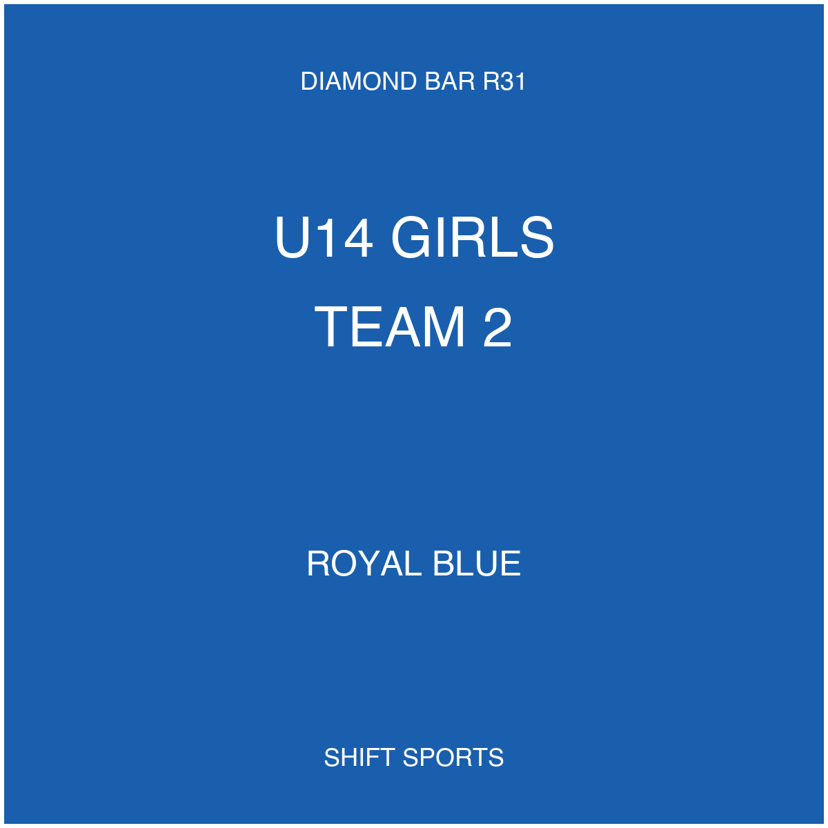 AYSO 31 — U14 Girls Team 2 — Royal Blue — Game Kit