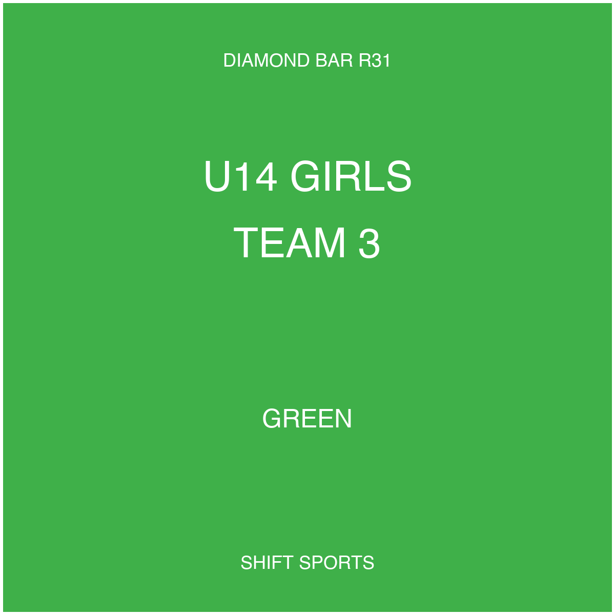 AYSO 31 — U14 Girls Team 3 — Green — Game Kit