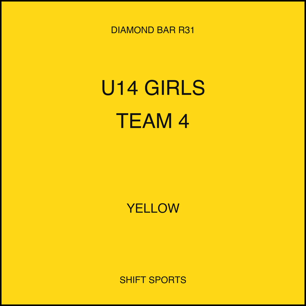AYSO 31 — U14 Girls Team 4 — Yellow — Game Kit