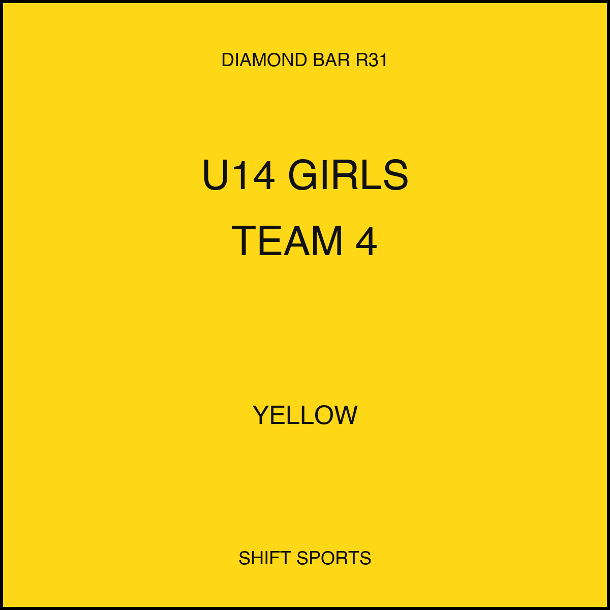 AYSO 31 — U14 Girls Team 4 — Yellow — Game Kit
