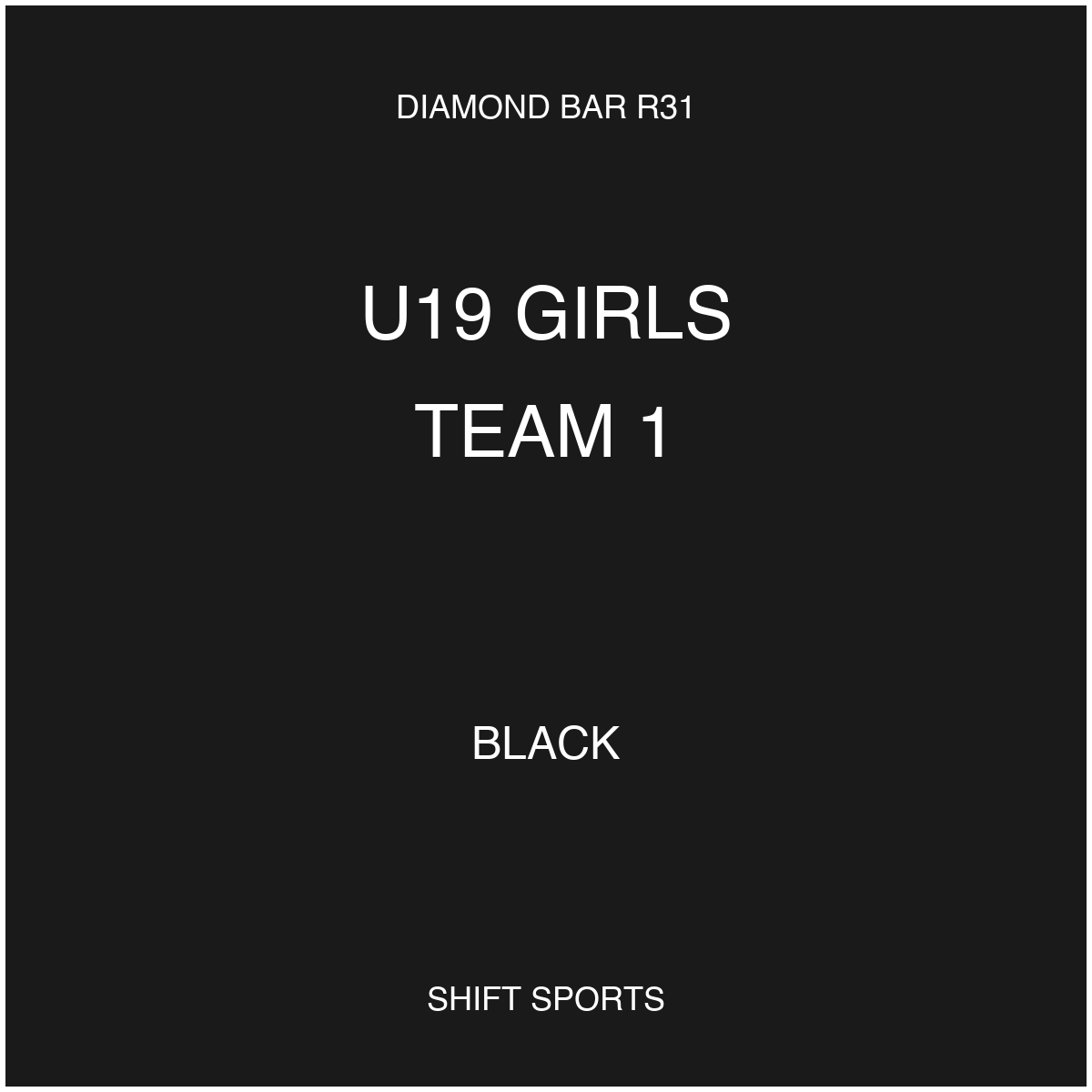 AYSO 31 — U19 Girls Team 1 — Black — Game Kit